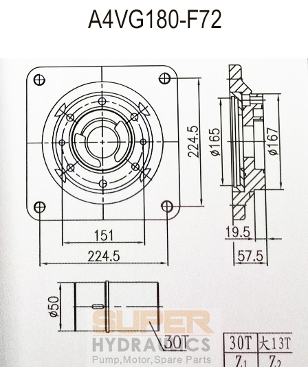 Rexroth_A4VG180-F72 Replacement Charge Pump Boost Pump Dimension Reference.jpg