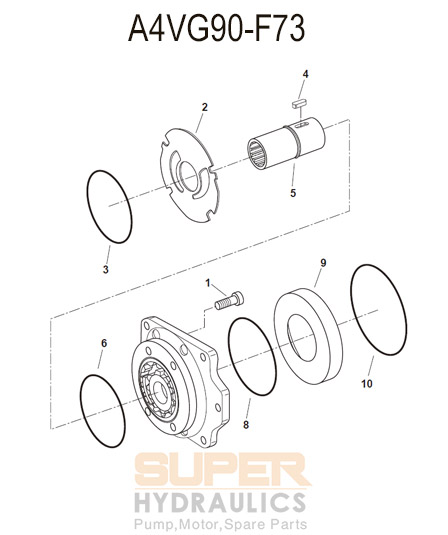charge pump A4VG90-F73,16T SPLINE